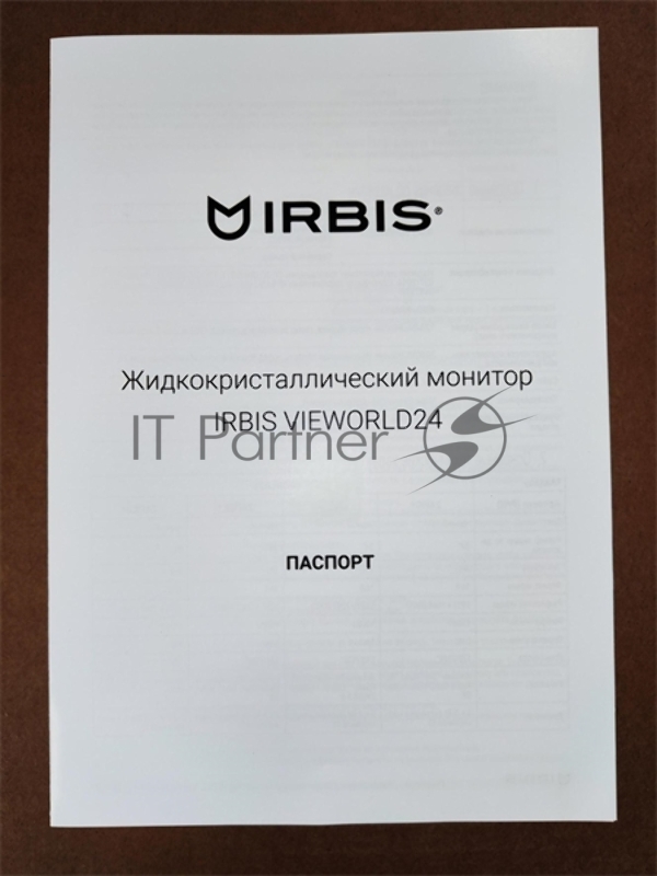 Монитор IRBIS 24 23.8 LED Monitor 1920x1080, 16:9, IPS, 250 cd/m2, 1000:1, 5ms, 178°/178°, VGA, HDMI, DP, PJack, Audio output, Speakers, 75Hz, наклон, внешн. бп. Black (РФ) 3y