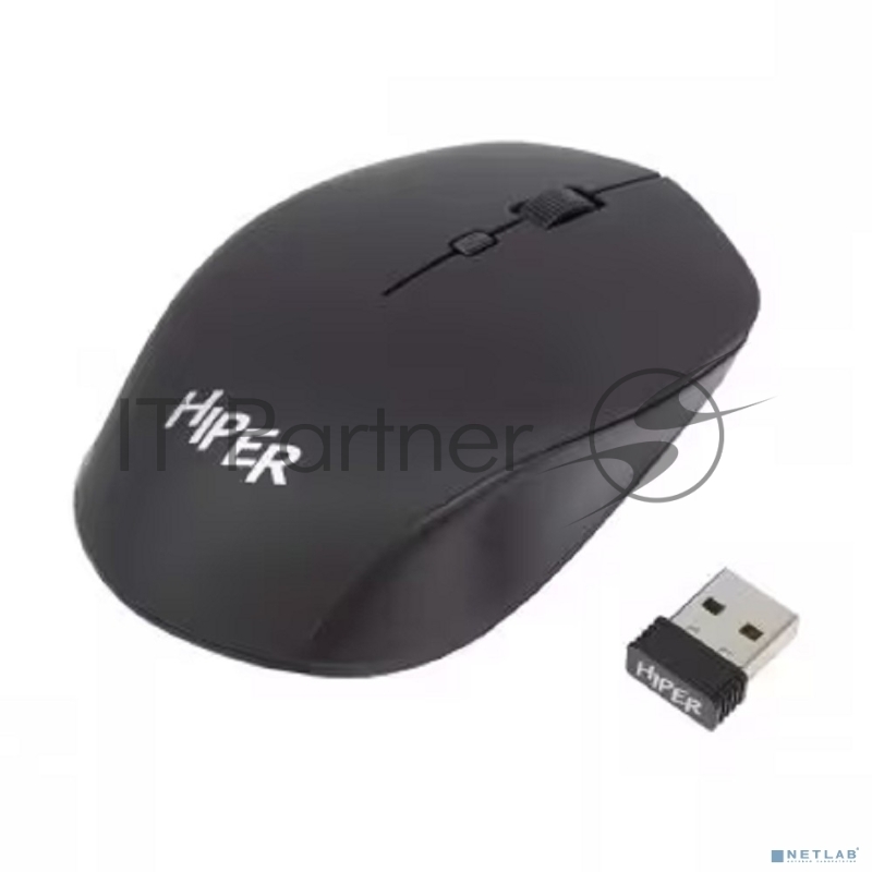 Мышь HIPER беспроводная HOMW-091 {1600dpi, черный, USB, 4кнп}