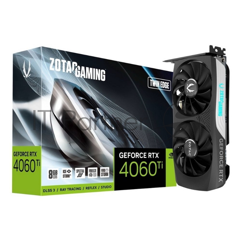 Видеокарта Zotac RTX4060Ti 8GB TWIN EDGE GDDR6 128bit 3xDP HDMI 2FAN Medium Pack