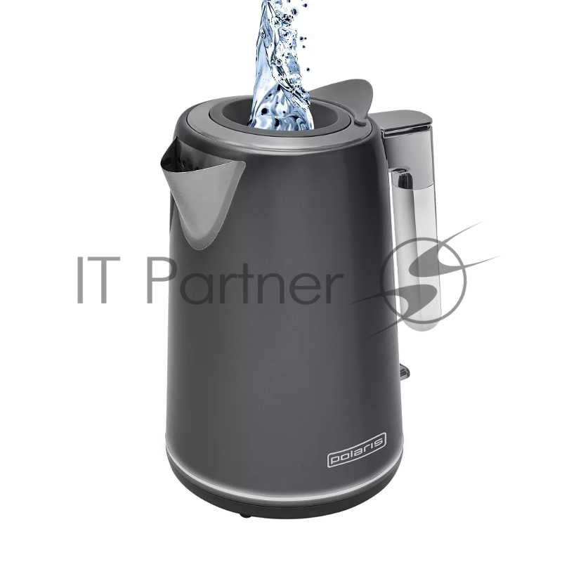 Чайник электрический Polaris PWK 1746CA Water Way Pro 1.7л. 2200Вт серый корпус: металл
