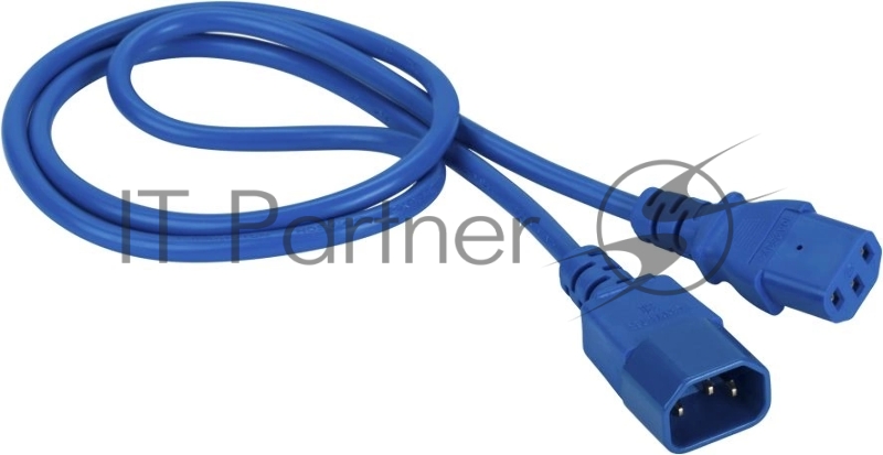 Кабель Lanmaster LAN-PP13/14-0.5-BL C13-С14 проводник.:3x0.75мм2 0.5м 220В 10А (упак.:1шт) синий