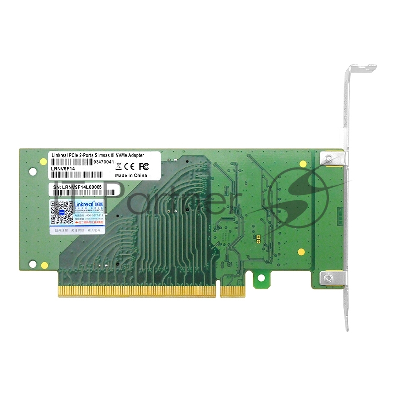 Адаптер для SSD PCIe x16 to Two SlimSAS SFF-8654 8i Adapter