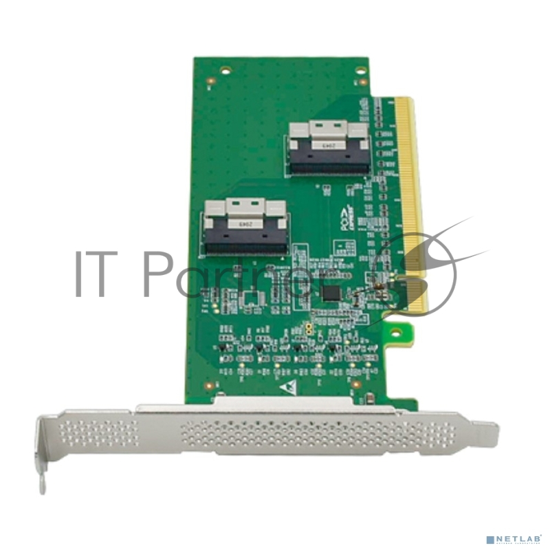 Адаптер для SSD PCIe x16 to Two SlimSAS SFF-8654 8i Adapter