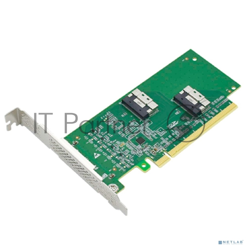 Адаптер для SSD PCIe x16 to Two SlimSAS SFF-8654 8i Adapter