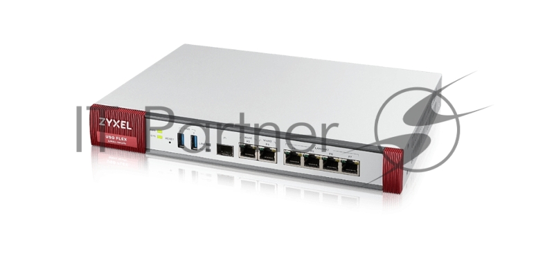 Межсетевой экран и Wi-Fi контроллер Zyxel USG FLEX 200, Rack, 3xWAN GE (2xRJ-45 и 1xSFP), 4xLAN/DMZ GE, 2xUSB3.0, AP Controller (8/40), NebulaFlex **