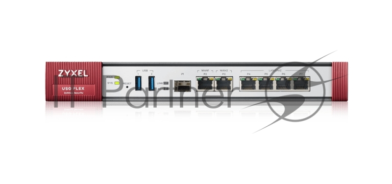 Межсетевой экран и Wi-Fi контроллер Zyxel USG FLEX 200, Rack, 3xWAN GE (2xRJ-45 и 1xSFP), 4xLAN/DMZ GE, 2xUSB3.0, AP Controller (8/40), NebulaFlex **
