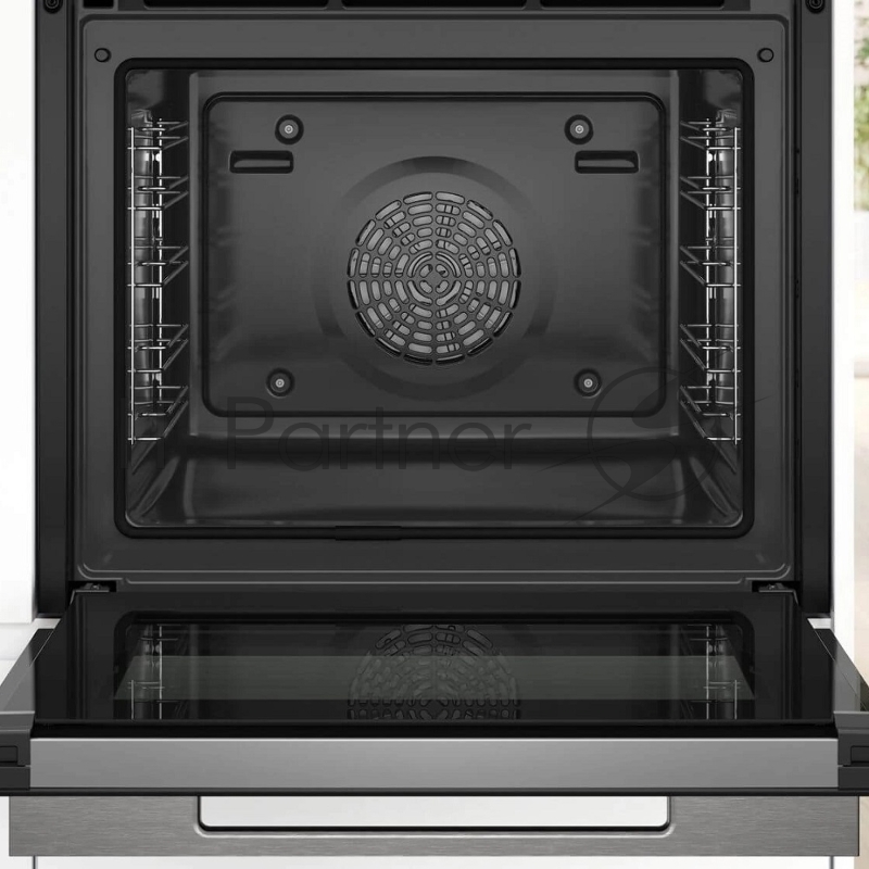 Встраиваемый духовой шкаф с 14 режимами нагрева,контроль температуры от 30 °C до 300 °C,объем 71 л,Eco Clean Direct,TFT сенсорный дисплей,дверь с SoftClose и SoftOpen, Bosch Assist,система очистки пиролитеская, черный цвет