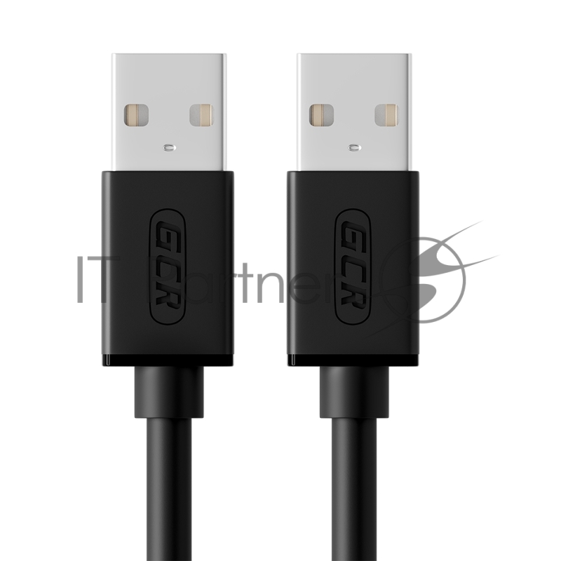 Кабель 0.15m USB 2.0, AM/AM, черный, 28/28 AWG, экран, армированный, морозостойкий
