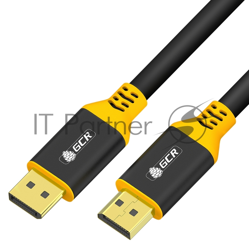 Кабель 10.0m DisplayPort v1.2, черный, AL case, желтый ПВХ, 28/28 AWG, GCR-54441