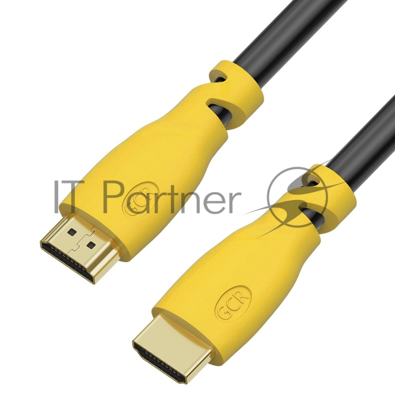Кабель 15.0m HDMI 2.0, желтые коннекторы, HDR 4:2:0, Ultra HD, 4K 60 fps 60Hz/5K*30Hz, 3D, AUDIO, 18.0 Гбит/с, 28/28 AWG, 3 X экран GCR-HM341-15.0m