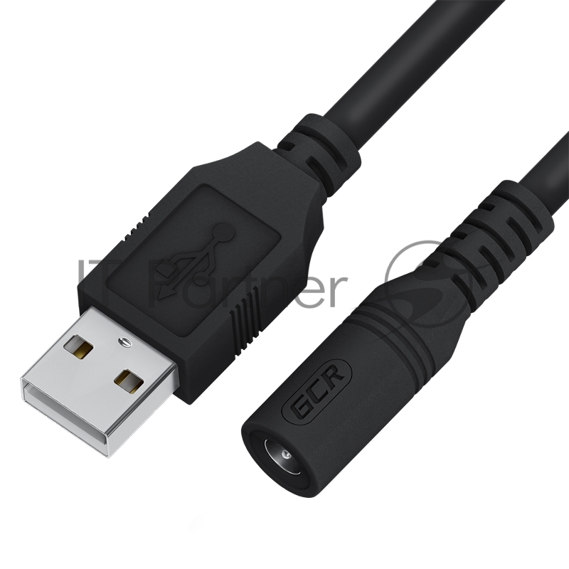 Переходник кабеля питания 1.0m USB AM / DC Jack 5.5х2.1 mm, M/F GCR-53521