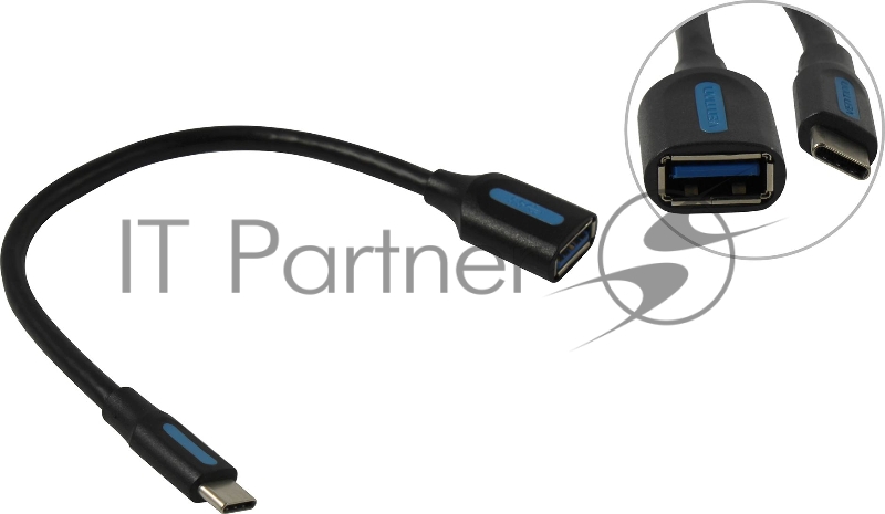 Адаптер-переходник Vention USB CM/ OTG USB 3.0 AF, гибкий - 0,15м.