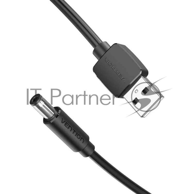 Кабель Vention USB AM/DC-jack 5.5мм M - 1.5м Чёрный