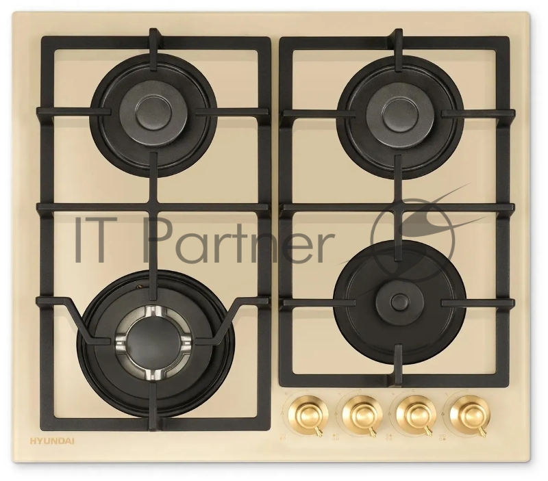 Газовая варочная поверхность Hyundai HHG 6436 BE бежевый