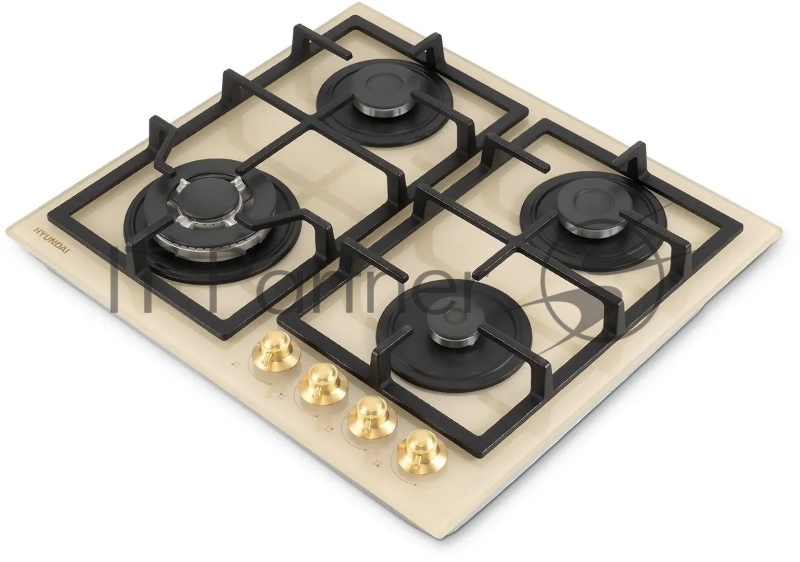 Газовая варочная поверхность Hyundai HHG 6436 BE бежевый