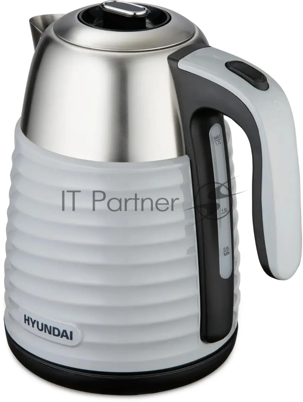 Чайник электрический Hyundai HYK-S4804 1.7л. 2200Вт серый/черный корпус: металл