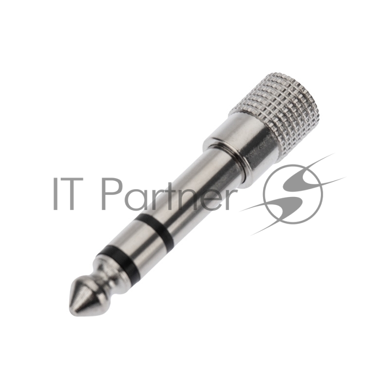 Переходник штекер стерео 6,3 мм - гнездо стерео 3,5 мм, металл REXANT