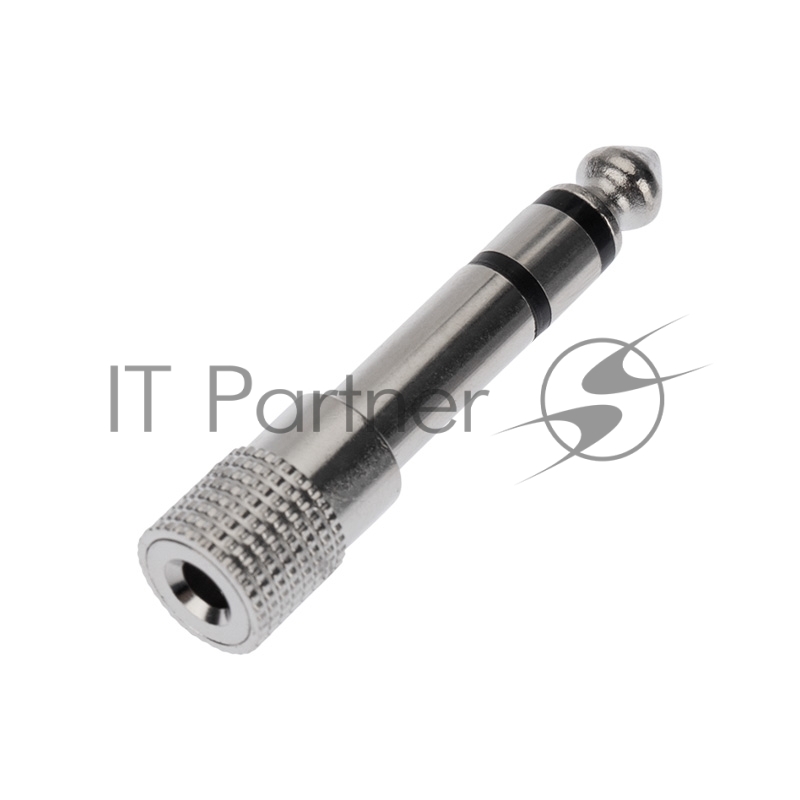 Переходник штекер стерео 6,3 мм - гнездо стерео 3,5 мм, металл REXANT