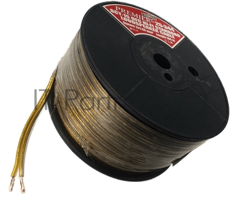 Кабель соединительный акустический Premier SCT-15 BC 100м. желтый (25-345 100)