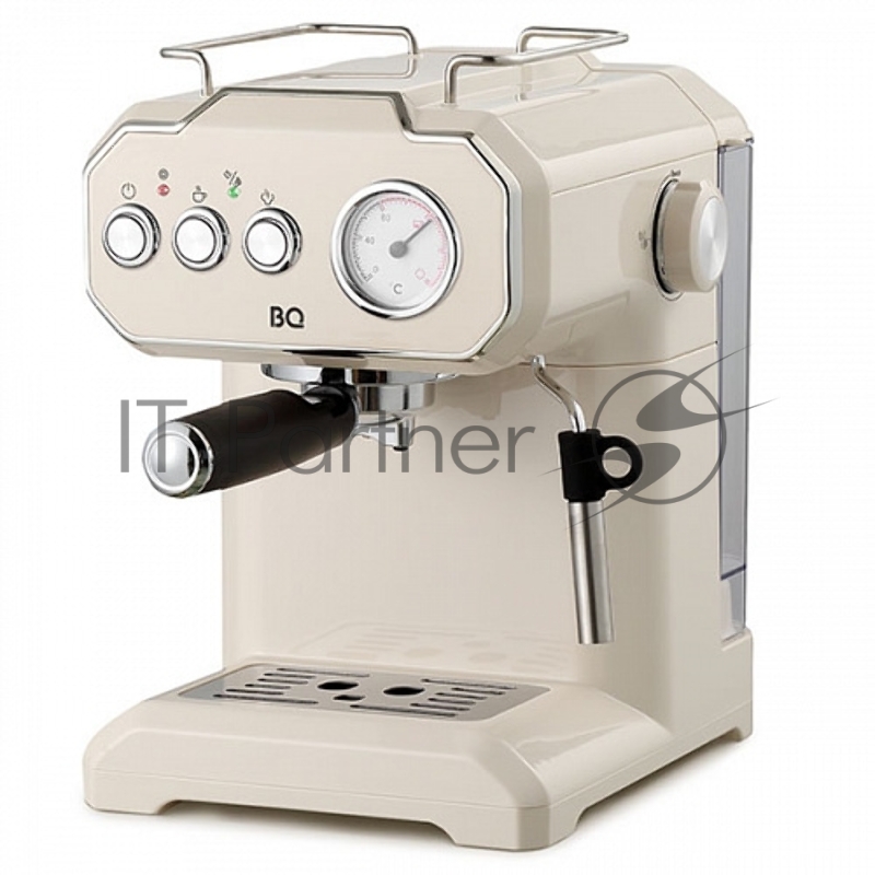 Кофеварка эспрессо BQ CM1722 Ivory, Мощность 850 Вт, Давление 15 бар, Объем 1.75 л, Итальянская помпа Ulka , Точный контроль температуры, Встроенный капучинатор, Платформа для хранения и подогрева чашек, Одновременное приготовление двух чашек кофе, Э