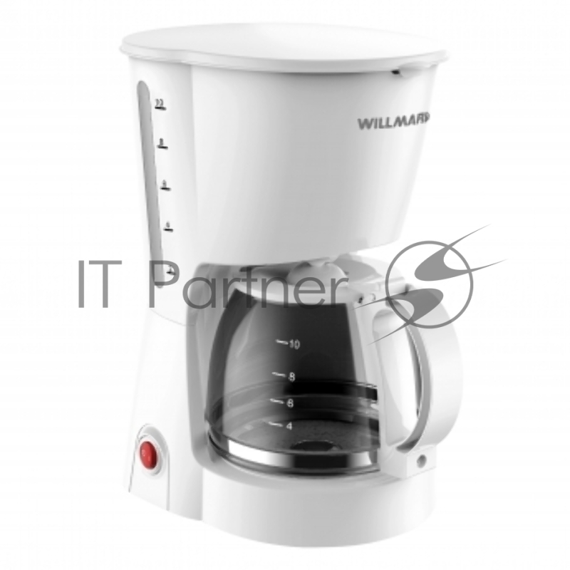 Кофеварка капельная WILLMARK WCM-1350D (900 Вт.,противокап.сист.,нейл.филь (Белы