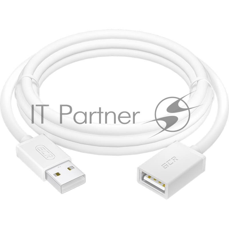 Удлинитель GCR 1.5m USB 2.0 AM/AF, белый, GCR-55063