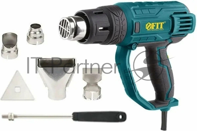 Фен технический FIT HG-2003 2000 Вт, 350/600 °C, 300/500 л/мин, рез. накл., коробка