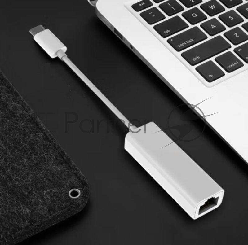 Адаптер GoPower Type-C (m)-RJ-45 (f) 100 мб/с белый (1/100)