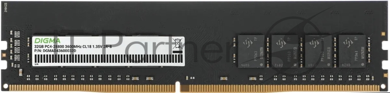Память DDR4 32GB 3600MHz Digma DGMAD43600032D RTL PC4-28800 CL18 DIMM 288-pin 1.35В dual rank Ret