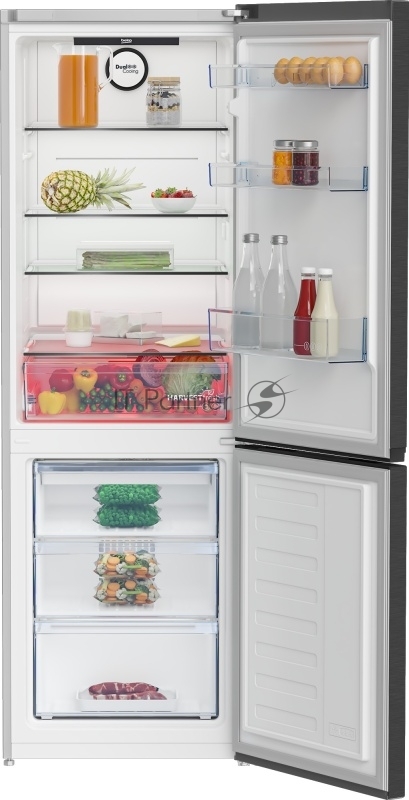 Холодильник BEKO B3R1CNK363HXBR черный двухкамерный 220/100л морозилка снизу