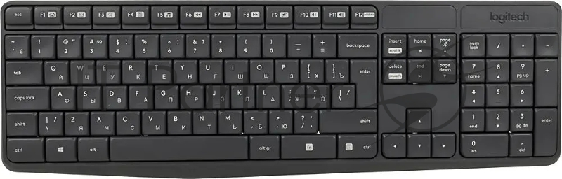 Комплект беспроводной клавиатура+мышь Logitech MK235 Серый (920-007949) РФ