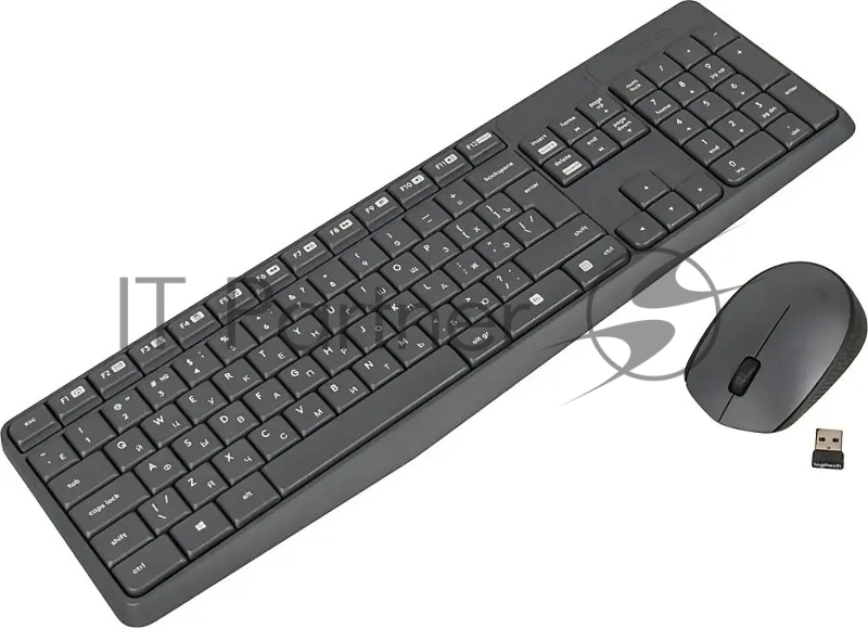 Комплект беспроводной клавиатура+мышь Logitech MK235 Серый (920-007949) РФ