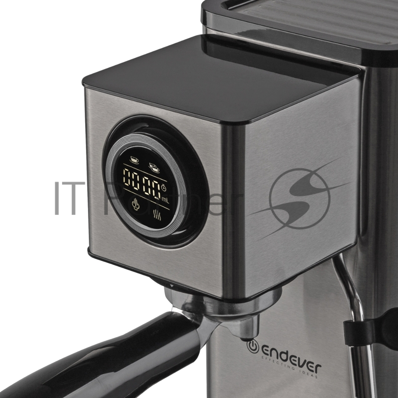 Кофеварка рожкового типа электрическа Endever Costa-1090, объем-1,2л, нержавеющая сталь, мощность 1400 Вт, давление 15 бар, 2 шт/уп
