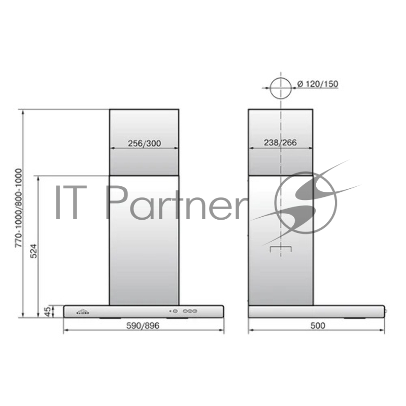 Вытяжка Эликор Вента 90П-650-К3Д топленое молоко