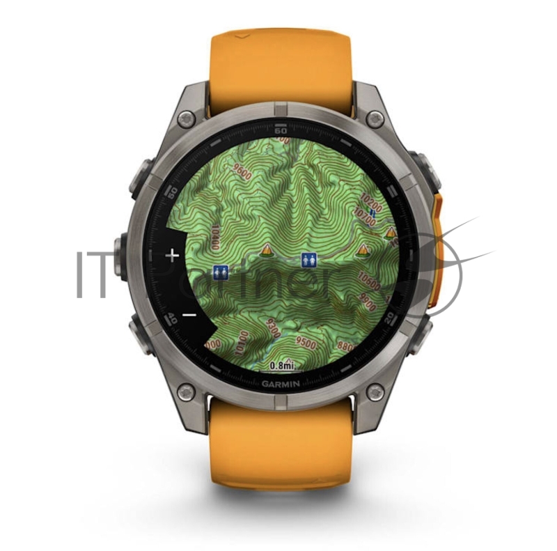 Смарт-часы Garmin Fenix 8 AMOLED Sapphire титановый серый, оранжевый 51мм