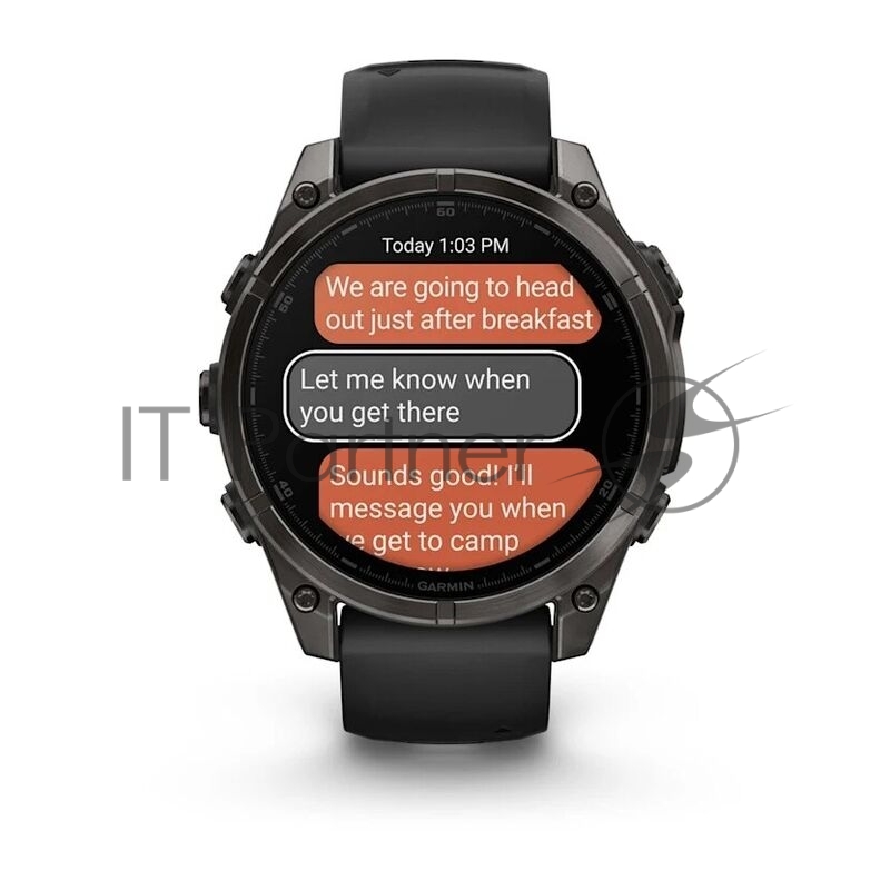 Смарт-часы Garmin Fenix 8 AMOLED Sapphire угольно-черный DLC, черный 47мм