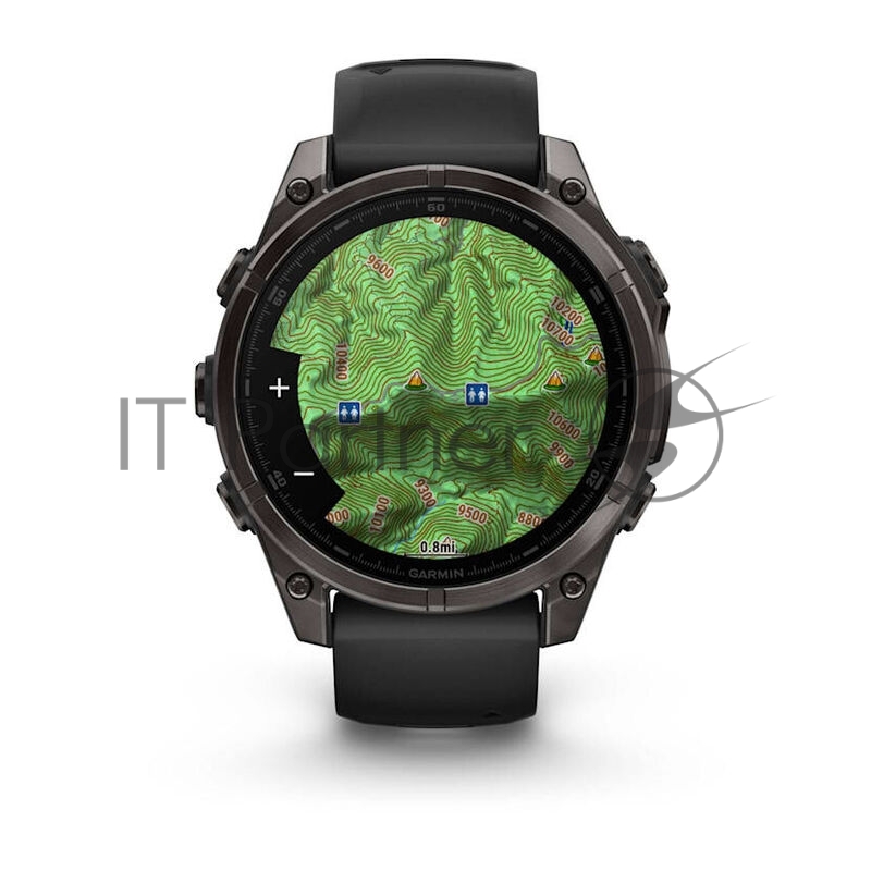 Смарт-часы Garmin Fenix 8 AMOLED Sapphire угольно-черный DLC, черный 47мм