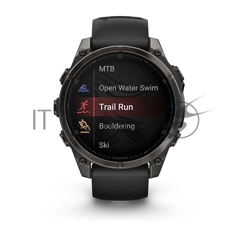 Смарт-часы Garmin Fenix 8 AMOLED Sapphire угольно-черный DLC, черный 47мм