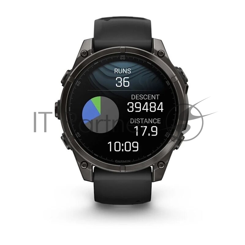 Смарт-часы Garmin Fenix 8 AMOLED Sapphire угольно-черный DLC, черный 47мм