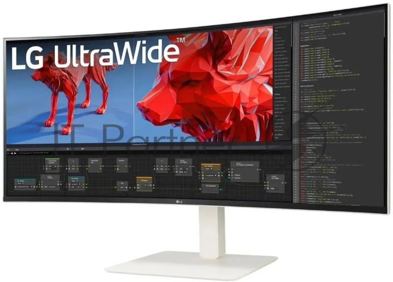 Монитор 38 LG UltraWide 38WR85QC-W NANO IPS 3840x1600, 144 Гц, 1 мс, 21:9, 600 кд/м2, 2хHDMI, 1хDP, USB-C, выход на наушники, изогнутый, белый