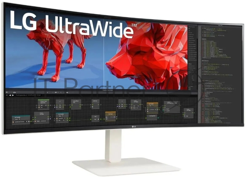 Монитор 38 LG UltraWide 38WR85QC-W NANO IPS 3840x1600, 144 Гц, 1 мс, 21:9, 600 кд/м2, 2хHDMI, 1хDP, USB-C, выход на наушники, изогнутый, белый