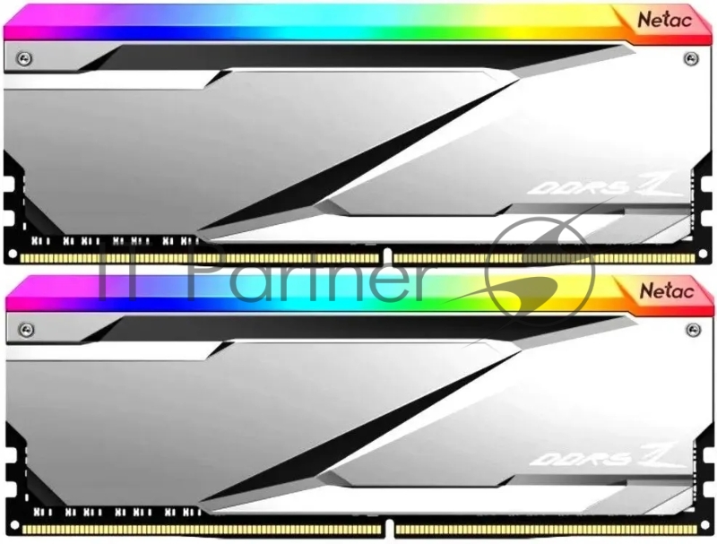 Оперативная память Netac Z RGB 32GB (2x16GB) DDR5-6800 (PC5-54400) C34 Silver 34-45-45-108 1.4V XMP Dual DIMM Kit