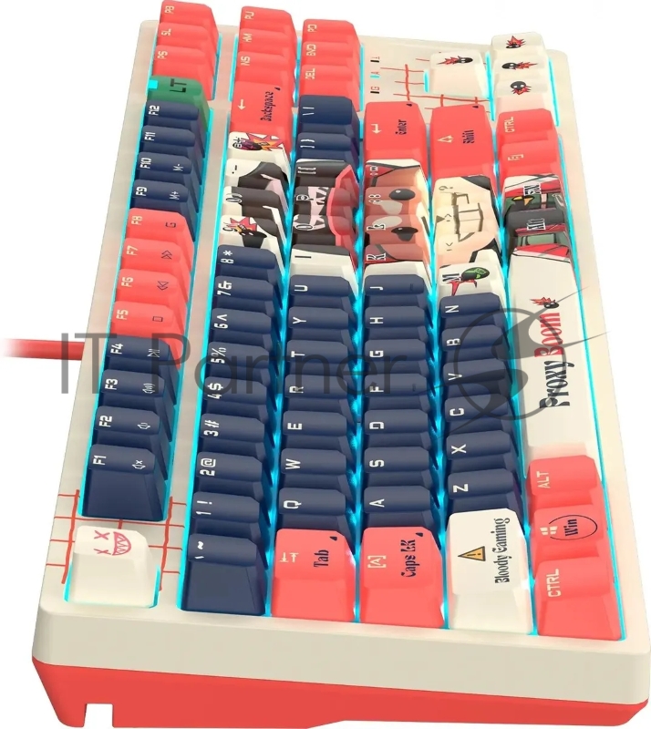 Клавиатура A4Tech Bloody AT87 Proxy Boom механическая бежевый/красный USB for gamer LED (AT87)