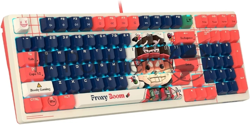 Клавиатура A4Tech Bloody AT98 Proxy Boom механическая бежевый/красный USB for gamer LED