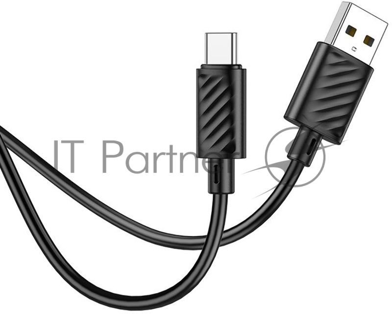 Кабель Hoco X88 Gratified TYPE-C USB (m)-USB Type-C (m) 1м черный
