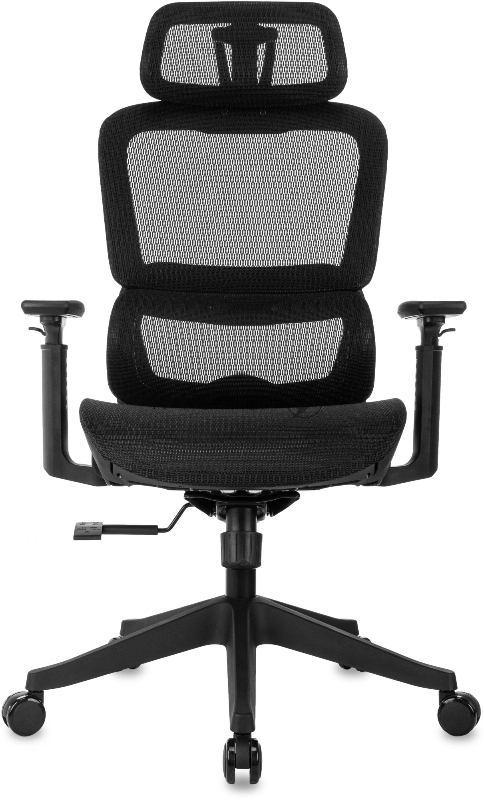 Кресло руководителя Бюрократ 831 черный сетка с подголов. крестов. пластик