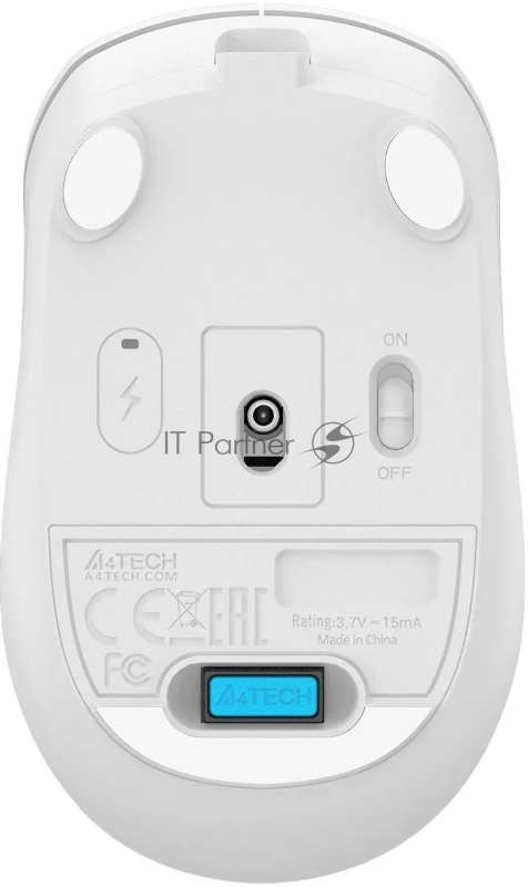 Мышь беспроводная A4Tech Fstyler FG15CS Air2 серый оптическая 1200dpi silent USB для ноутбука 3but