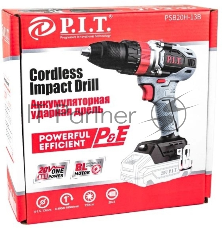 Дрель ударная P.I.T. PSB20H-13B патрон:быстрозажимной реверс
