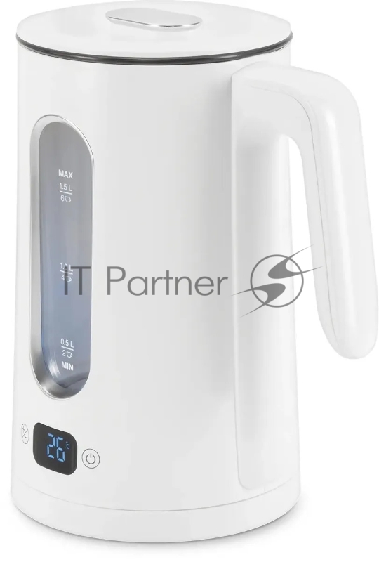 Чайник электрический Hyundai HYK-G5510 1.5л. 2200Вт белый/прозрачный корпус: стекло