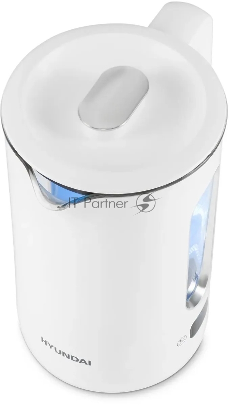 Чайник электрический Hyundai HYK-G5510 1.5л. 2200Вт белый/прозрачный корпус: стекло